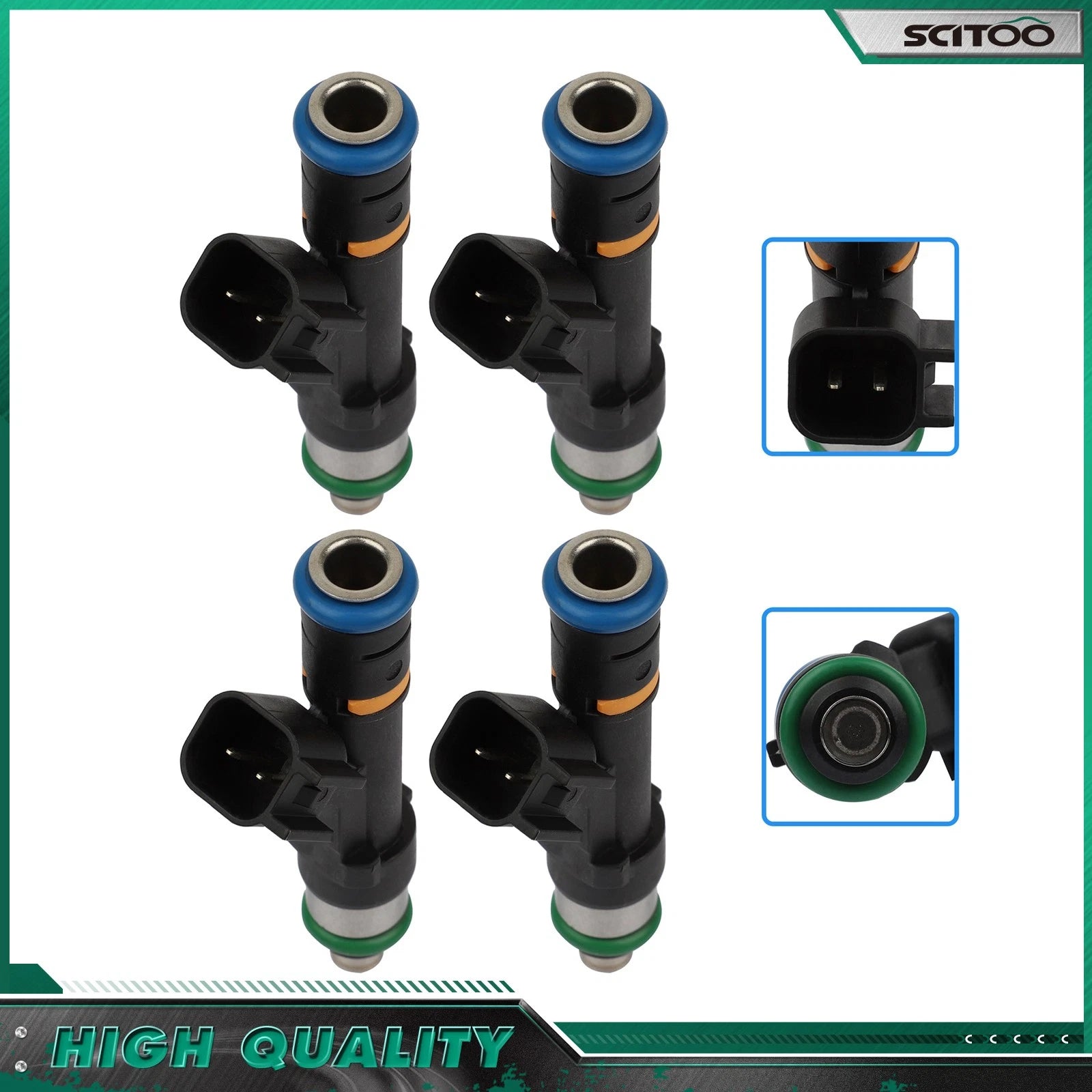 Set of 4 Fuel Injectors for Mazda 3 MX-5 Miata 2.0L 2.3L (2006–2012) Mazda 5 2.3L (2008–2009)