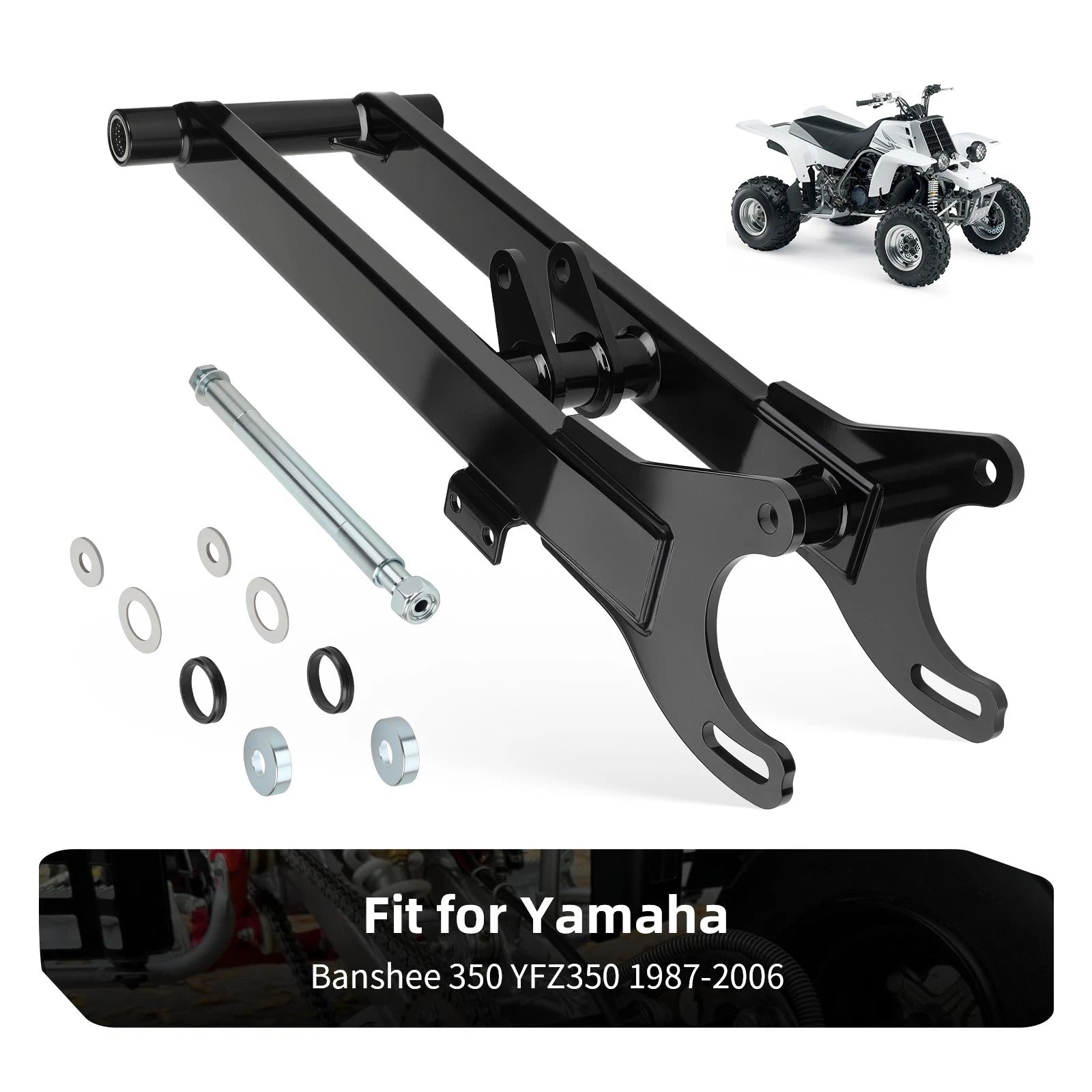 +4" Extended Chrome Rear Swingarm for Yamaha Banshee 350 (1987–2006)