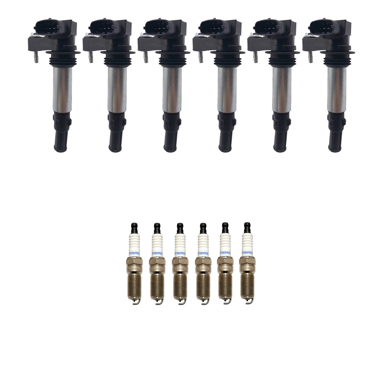 Set of 6 Ignition Coils & Spark Plugs for Chevrolet Traverse (2009–2017)