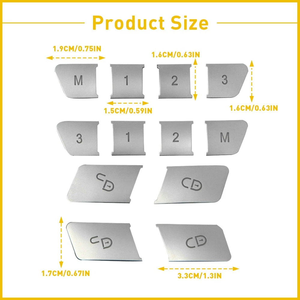 Door Seat Button Adjust Switch Cover Trim for Mercedes Benz A B Class (2013–2017)