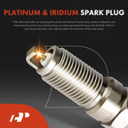 Set of 6 Ignition Coils & Iridium Platinum Spark Plugs for Chevy Equinox