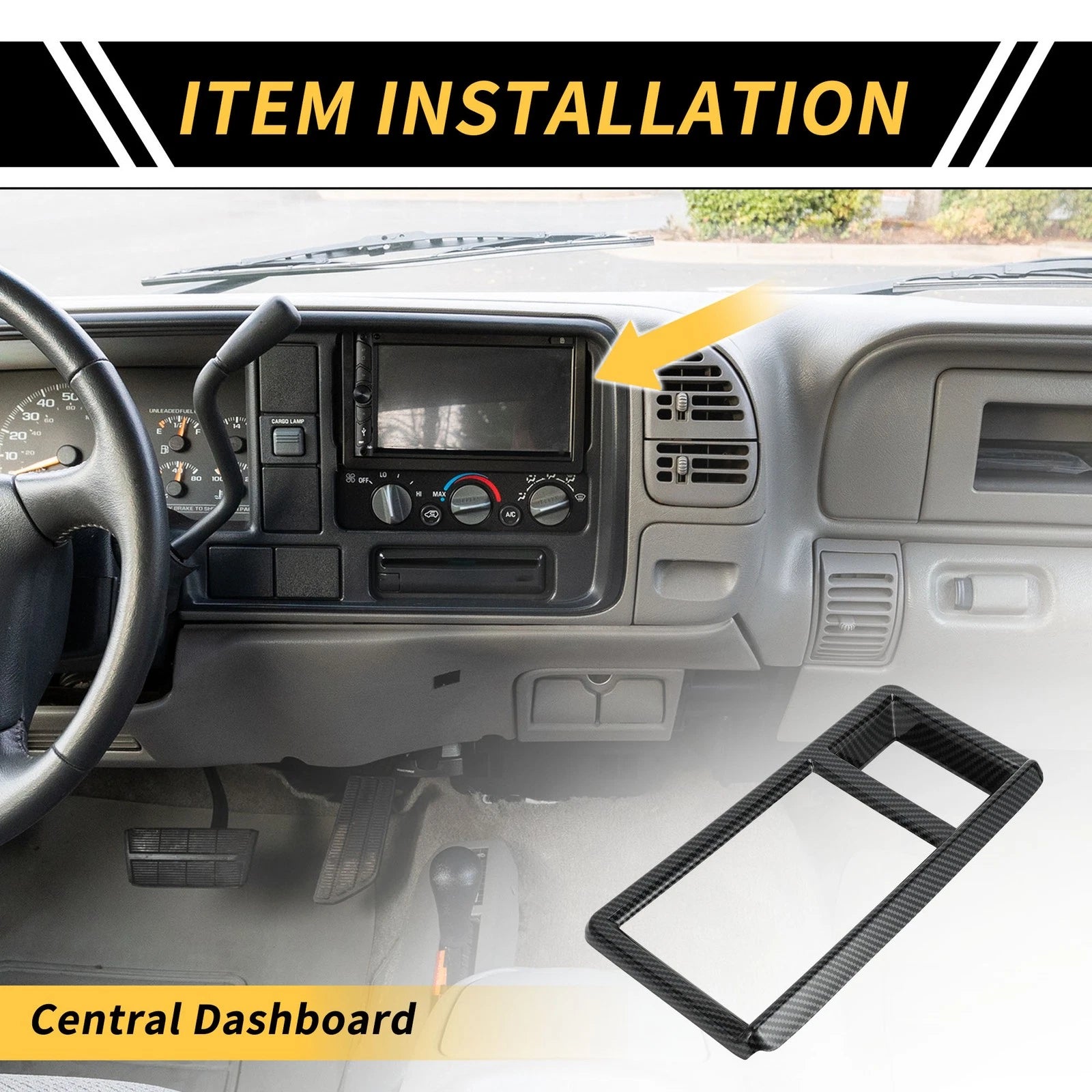 Carbon Fiber Pattern Dashboard Meter Frame Cover for Ford Maverick (2022–2024)