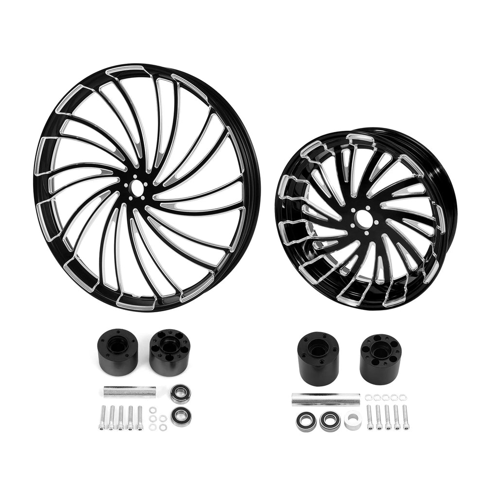 30" Front 18" Rear Wheel Rim Dual Hub Pulley Sprocket for Harley Touring (2009–2023)