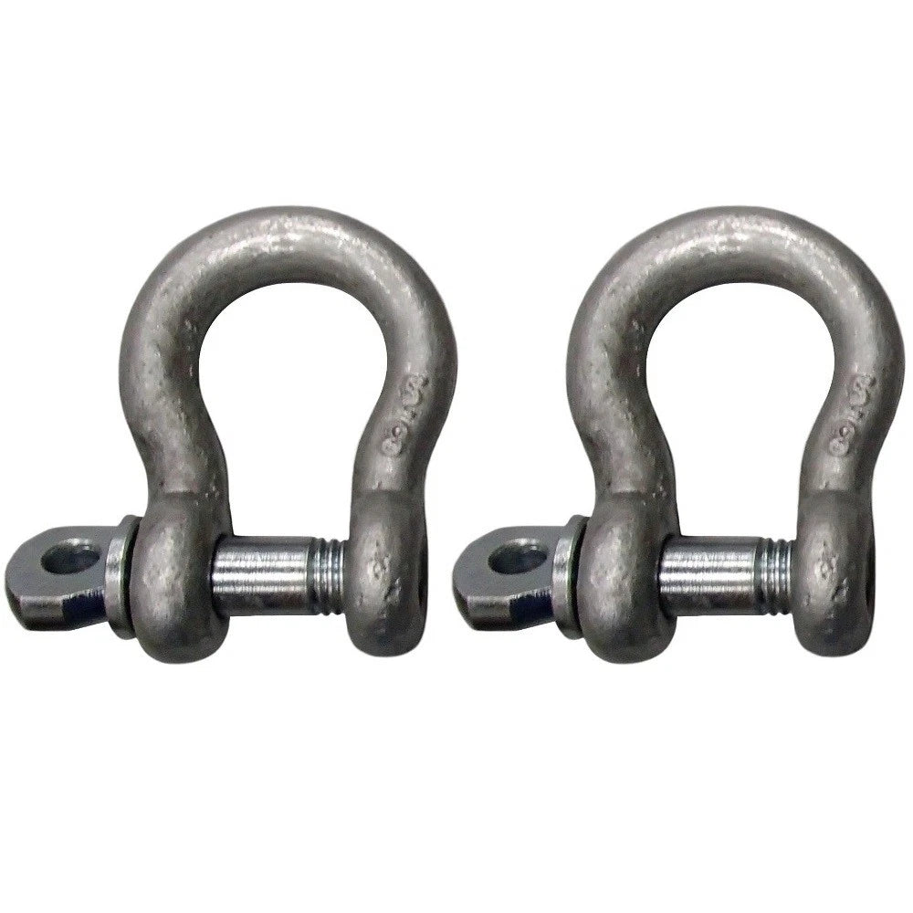 Set of 2 Shackle Screw Pin Clevis Anchor Bow Shackles for Rigging