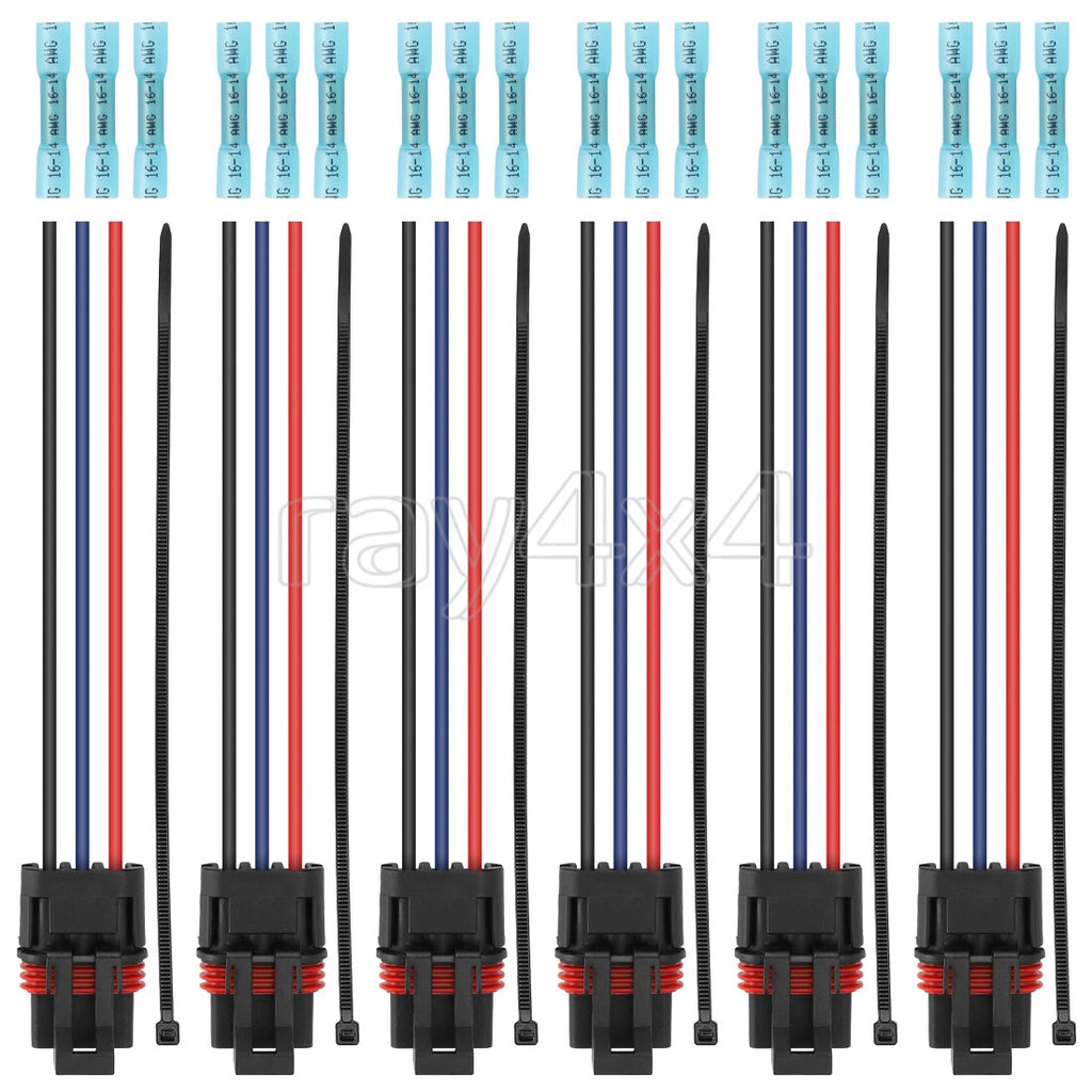 6PCS Pulse Power Plug Pigtail Connectors for Polaris General 1000 Ranger 1000 XP