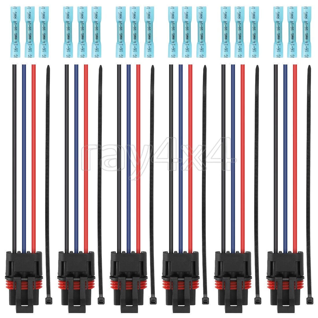 6PCS Pulse Power Plug Pigtail Connectors for Polaris General 1000 Ranger 1000 XP