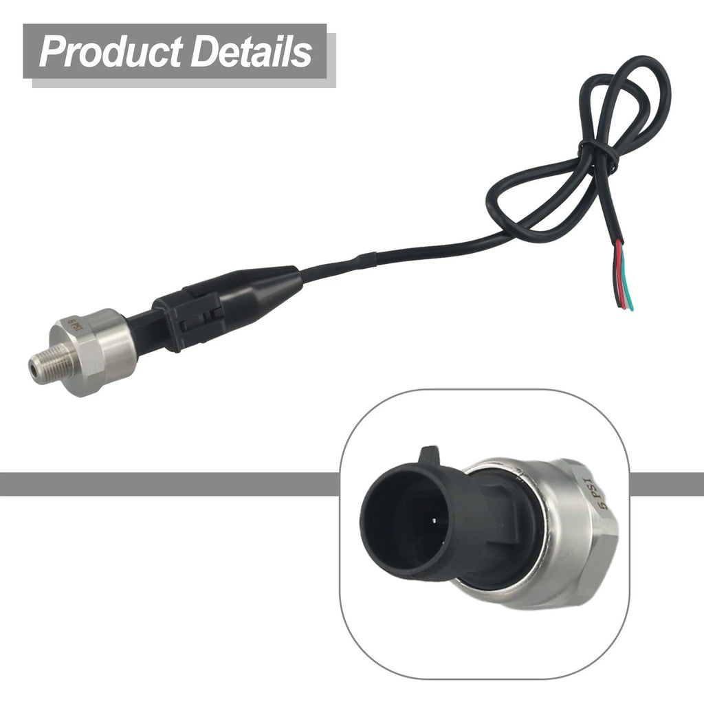 Fuel Pressure Transducer Sender 5V 18 NPT 5PSI 1000PSI for