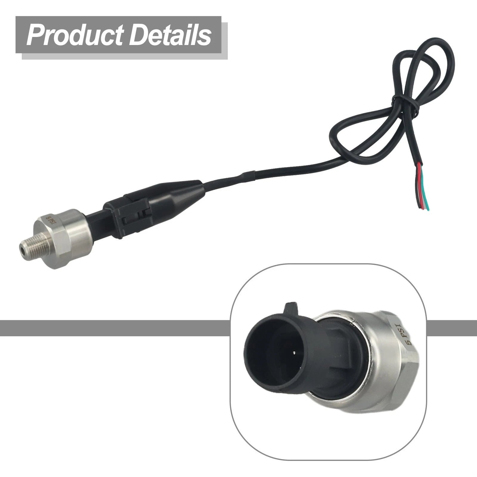 Fuel Pressure Transducer Sender 5V 18 NPT 5PSI 1000PSI for