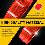 2X Amber Red 2.6" Side Marker Lights for Car Truck Trailer RV