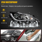 2X Headlight Assembly for Chrysler Pacifica (2017–2020) Black Projector