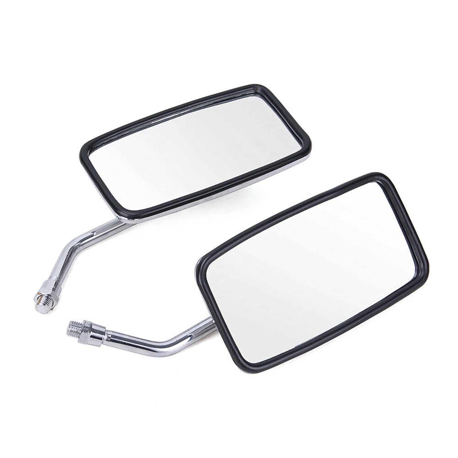 Chrome Rectangle Rearview Mirrors for Yamaha V Star 650 950 1300 (2003–2019)