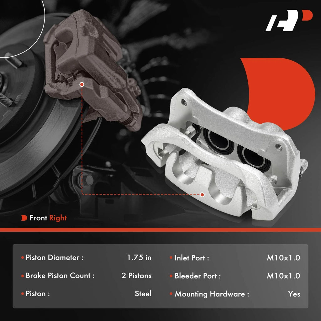 Front Right Brake Caliper with Bracket for Toyota Sienna (2021–2025 FWD)