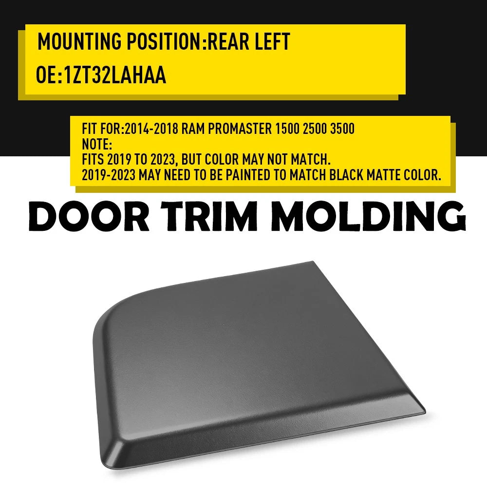 Rear Door Trim Body Molding for Dodge Ram ProMaster (2014–2023) Left