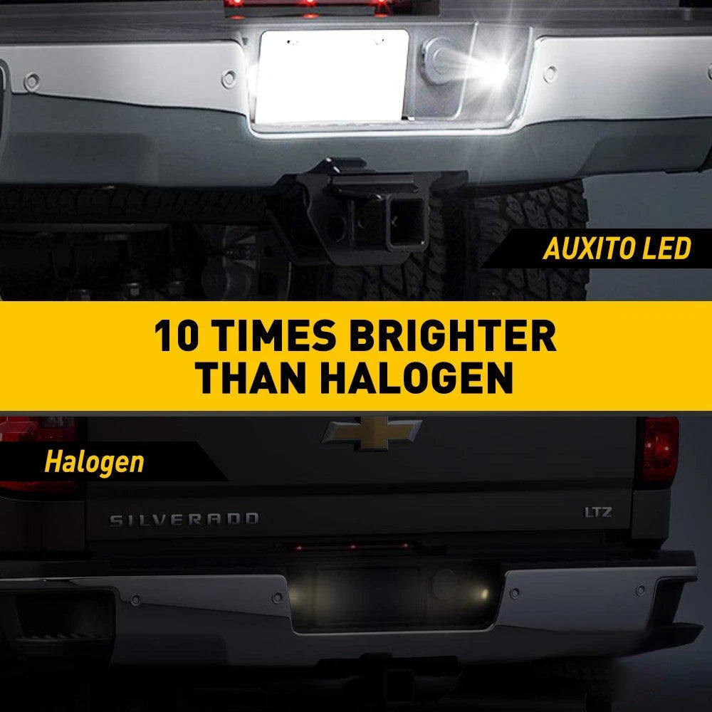 Bright White LED License Plate Lights for Chevy Silverado GMC Sierra (2014–2018)