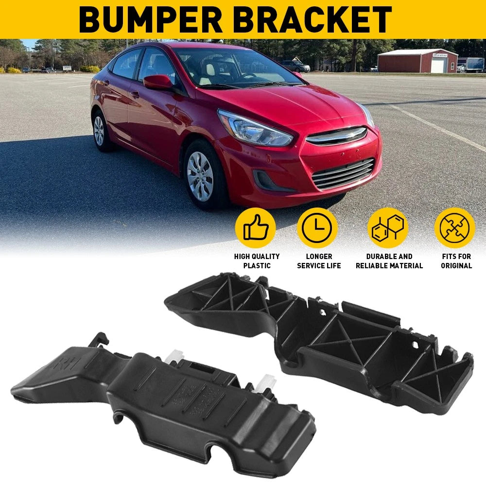 2X Front Bumper Cover Brackets for Hyundai Accent (2012–2017)