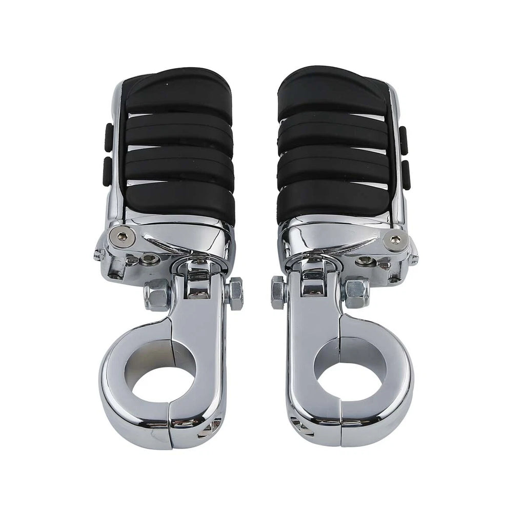Chrome Highway Bar Footpegs for Harley Touring Glide (Fits 1-1/4")