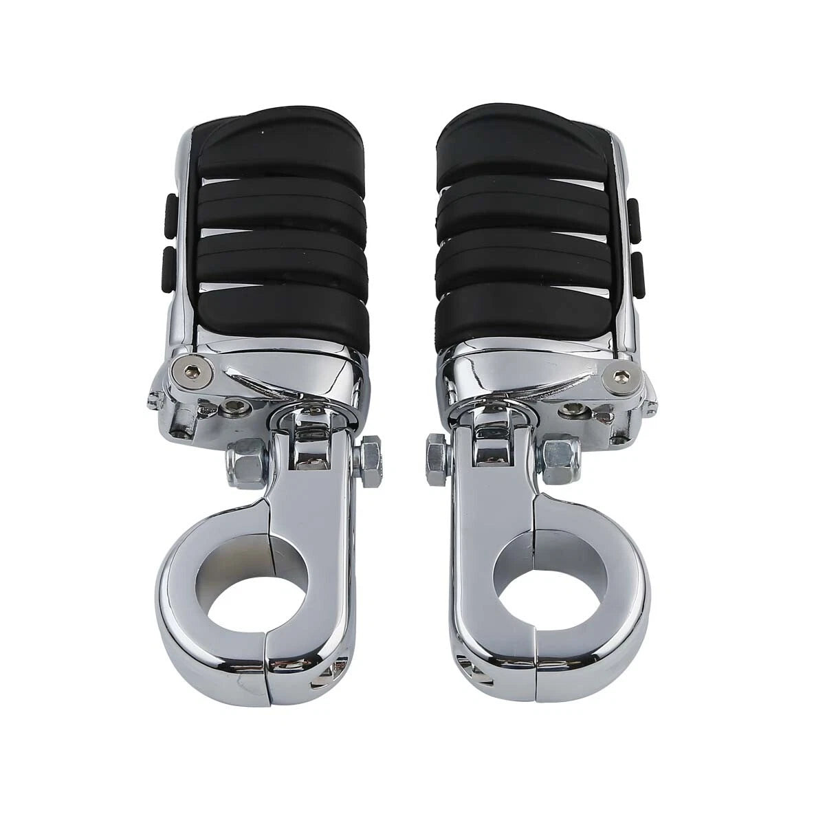 Chrome Highway Bar Footpegs for Harley Touring Glide (Fits 1-1/4")