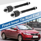 2 x Front Inner Tie Rod End Links for Kia Sorento, Hyundai Santa Fe (2003-2009)