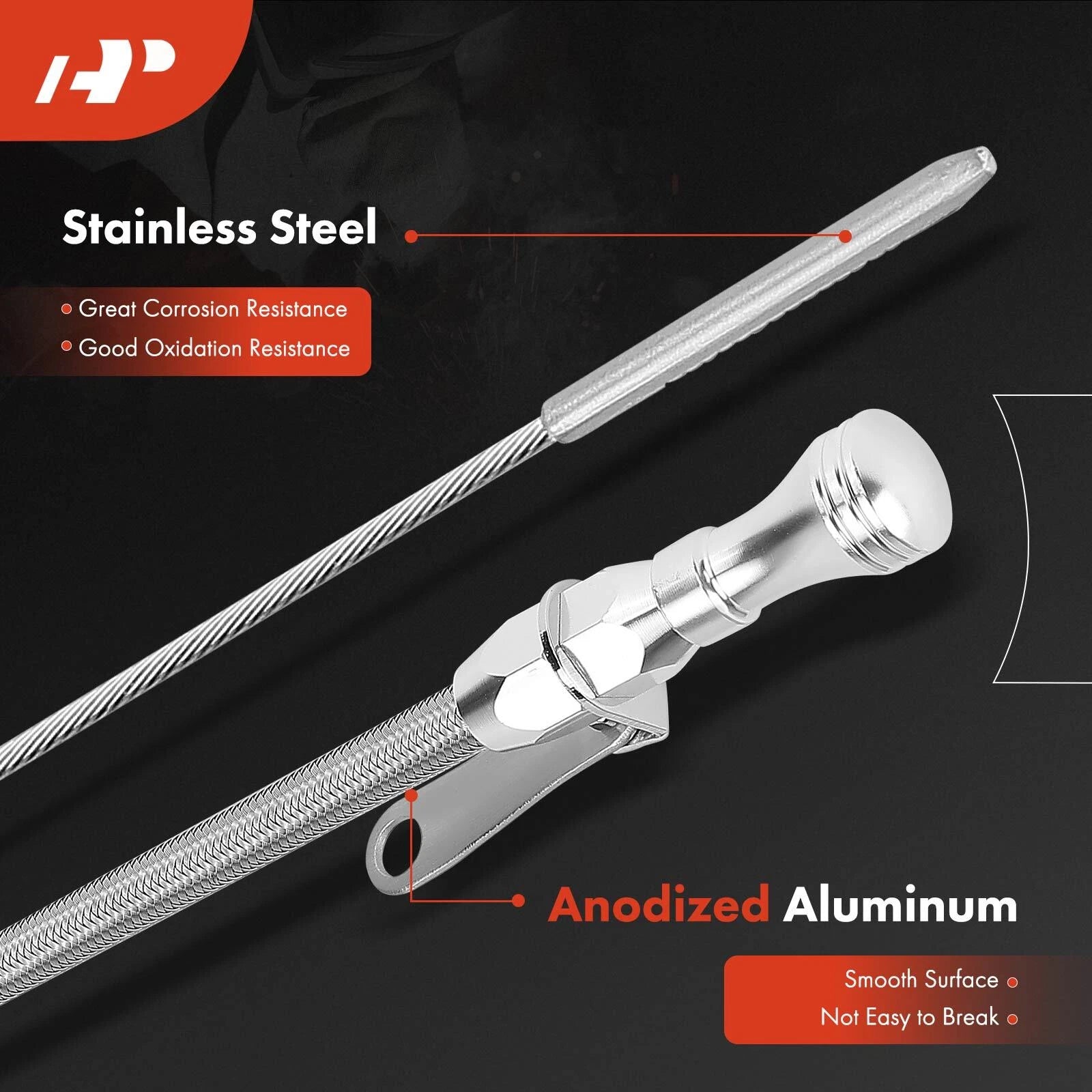 Flexible Stainless Engine Oil Dipstick for Ford FE 352 360 (1955-1977)