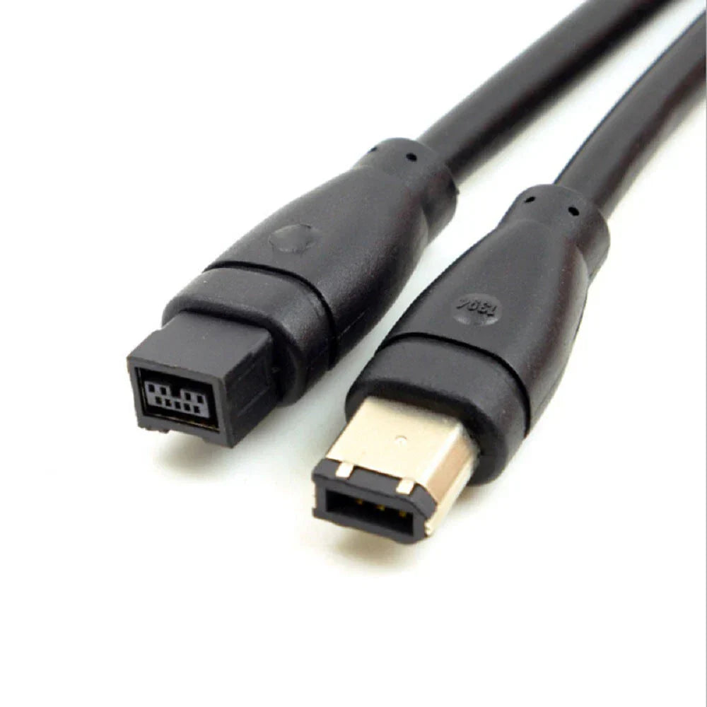 6FT Firewire 800 IEEE 1394B 9 Pin to 6 Pin Male to Male Cable - Black