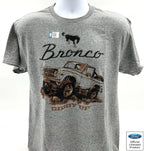 Ford Bronco T-Shirt Gray 1966–1977 Emblem Script for 1st Generation