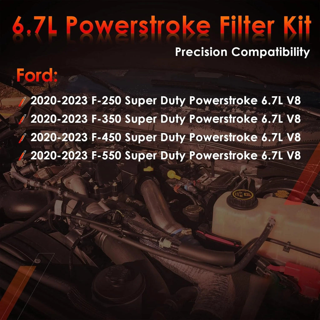 6.7L Diesel Fuel Oil Air Filter Kit for Ford F250 F350 (2020–2023) FA2031 FD-4624 FP92