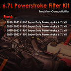 6.7L Diesel Fuel Oil Air Filter Kit for Ford F250 F350 (2020–2023) FA2031 FD-4624 FP92