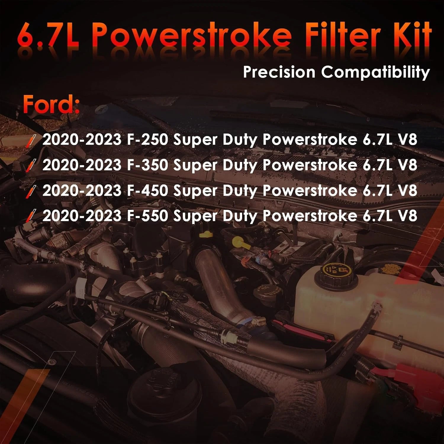 6.7L Diesel Fuel Oil Air Filter Kit for Ford F250 F350 (2020–2023) FA2031 FD-4624 FP92