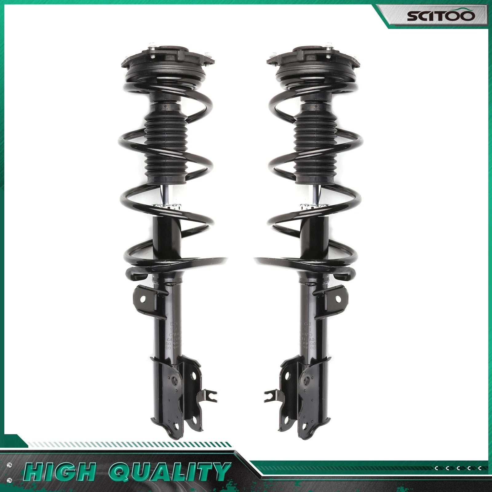 Set of 2 Front Complete Struts Coil Spring Assembly for Nissan Rogue Select (2014–2015)