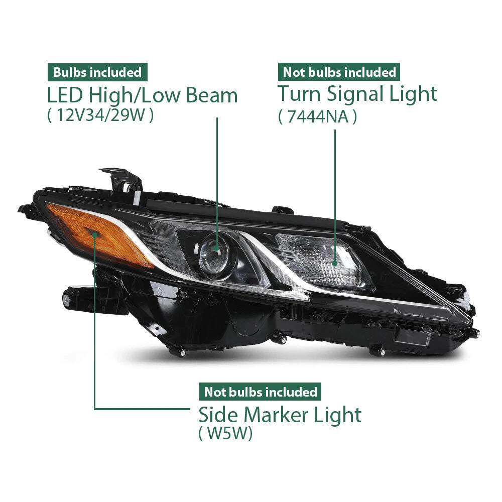 Headlights Pair for Toyota Camry (2018–2022)
