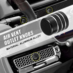 4 x Aluminum Alloy Black Air Vent Outlet Knob Covers for Honda Civic (2016-2021)