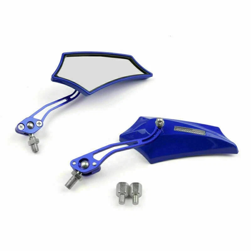 Rear View Mirrors 8mm 10mm for Motorcycle Chopper Cruiser Dirt Bike (US)