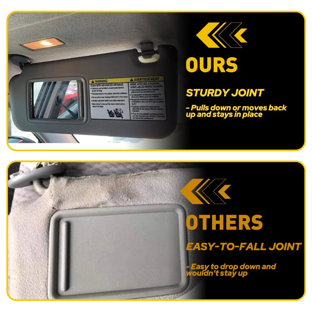 OE-Style Driver Side Sun Visor for Toyota RAV4 (2006–2012) Left Gray