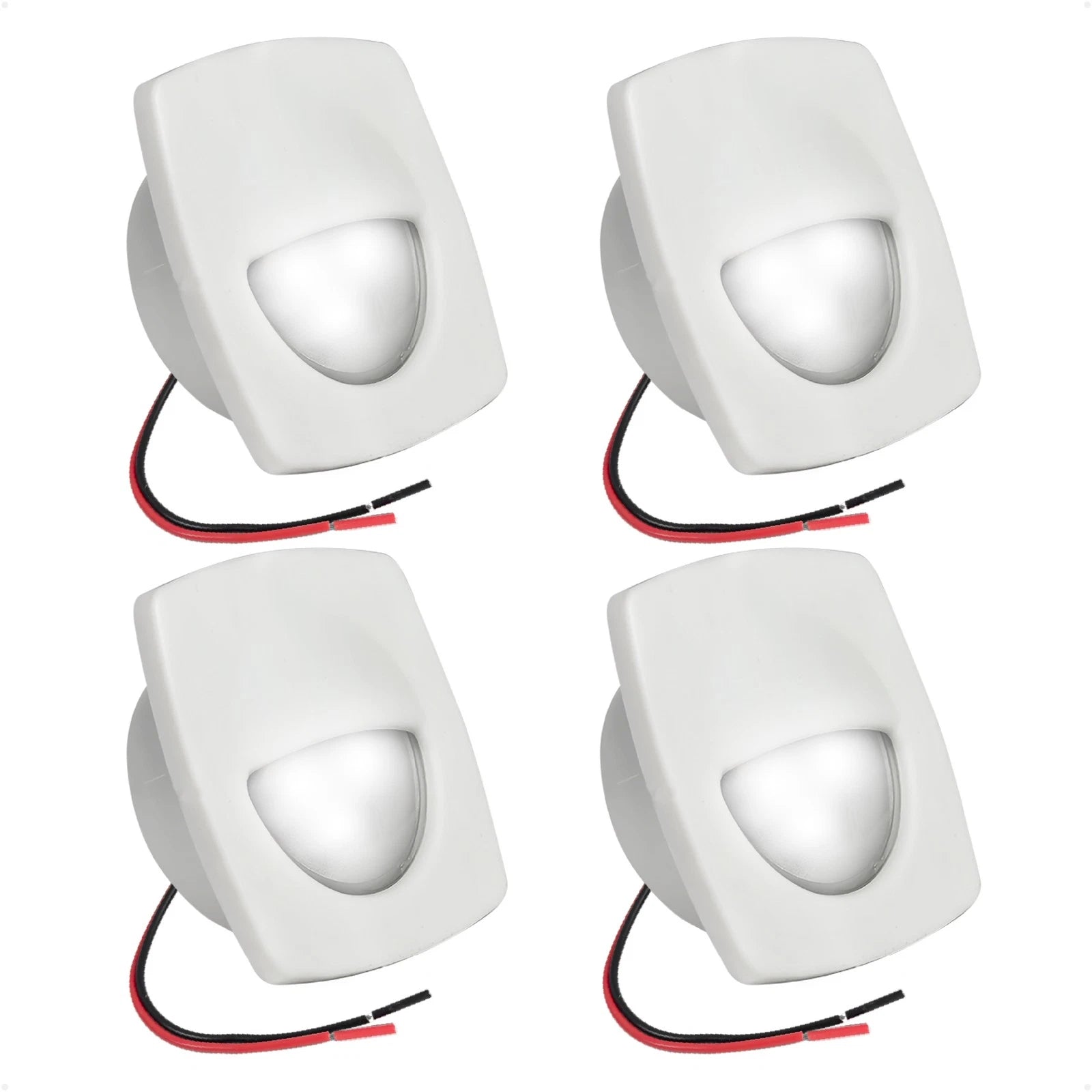 Set of 4 Companion Lights for - 2-1/4 Inch, Cool White LED, Black Housing