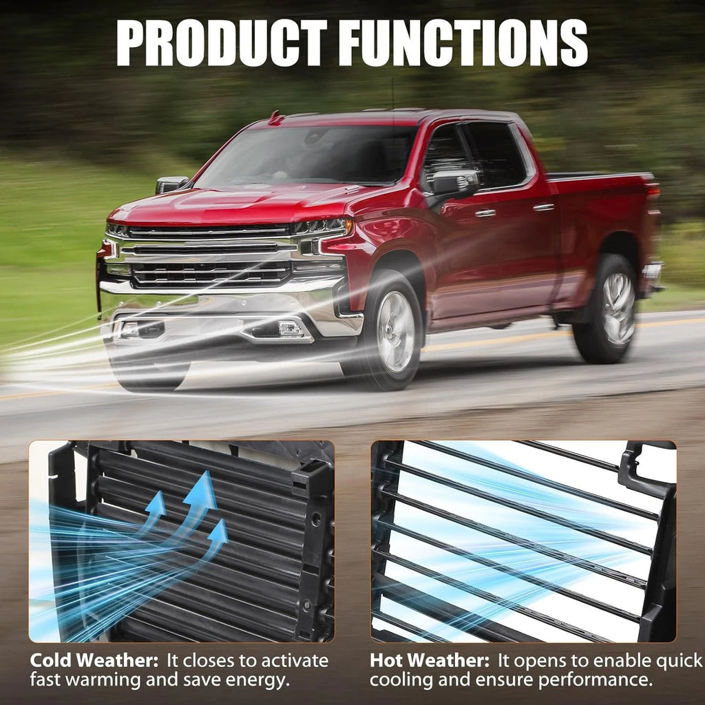 Front Radiator Active Grille Shutter for Chevy Silverado 1500 (2019–2023)