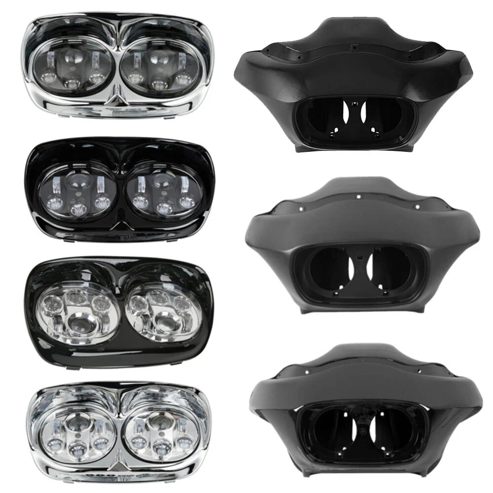 Inner Outer Fairings for Harley Road Glide FLTR (1998–2013) 5.75" Dual Headlight