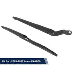 Set of 2 Rear Windshield Wiper Blade Arms for Lexus RX450h (2009–2017) 16 Inch