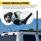 7" Short Black Antenna Mast for Ford F-150 F250 (2009–2021)