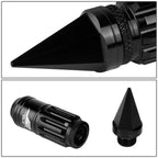 Set of 16 J2 7075 Forged Aluminum M12x1.25 Spiky Cap Lug Nuts for Universal
