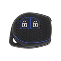 Car Key Case for Suzuki Alto (2 Buttons) - Black Blue Line