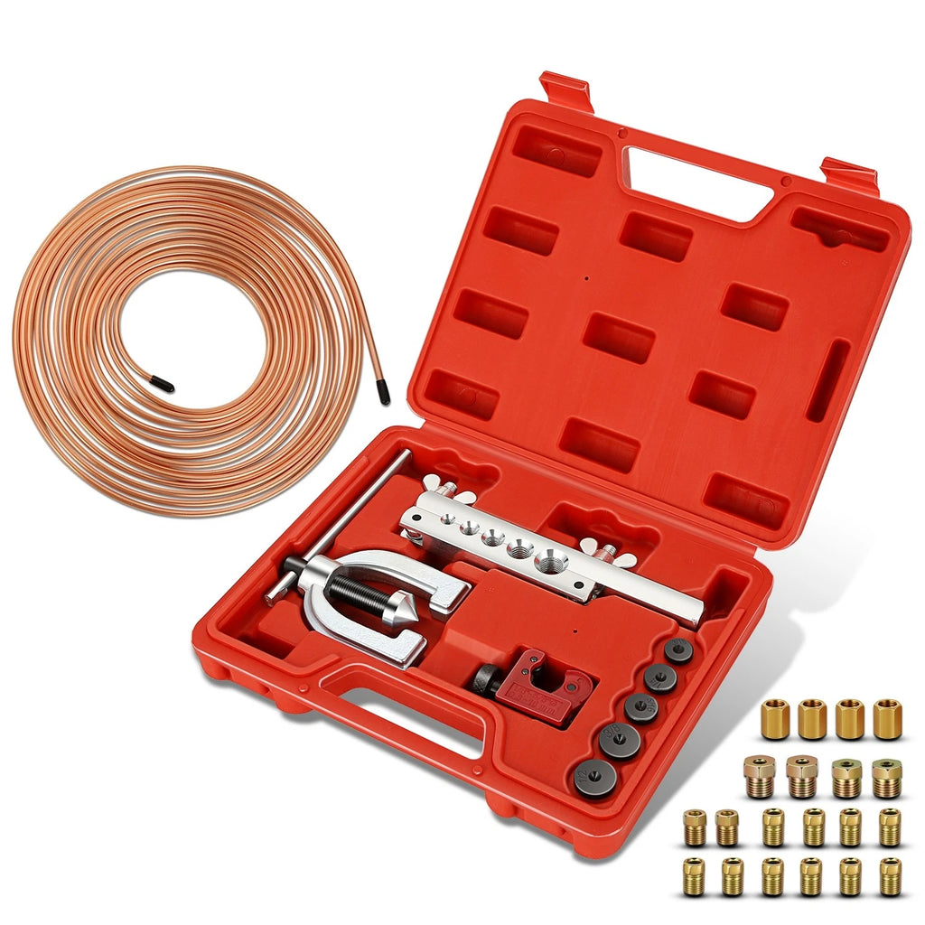 3/16" OD Coppercoated Flexible Brake Line Tubing Kit (All Sizes)