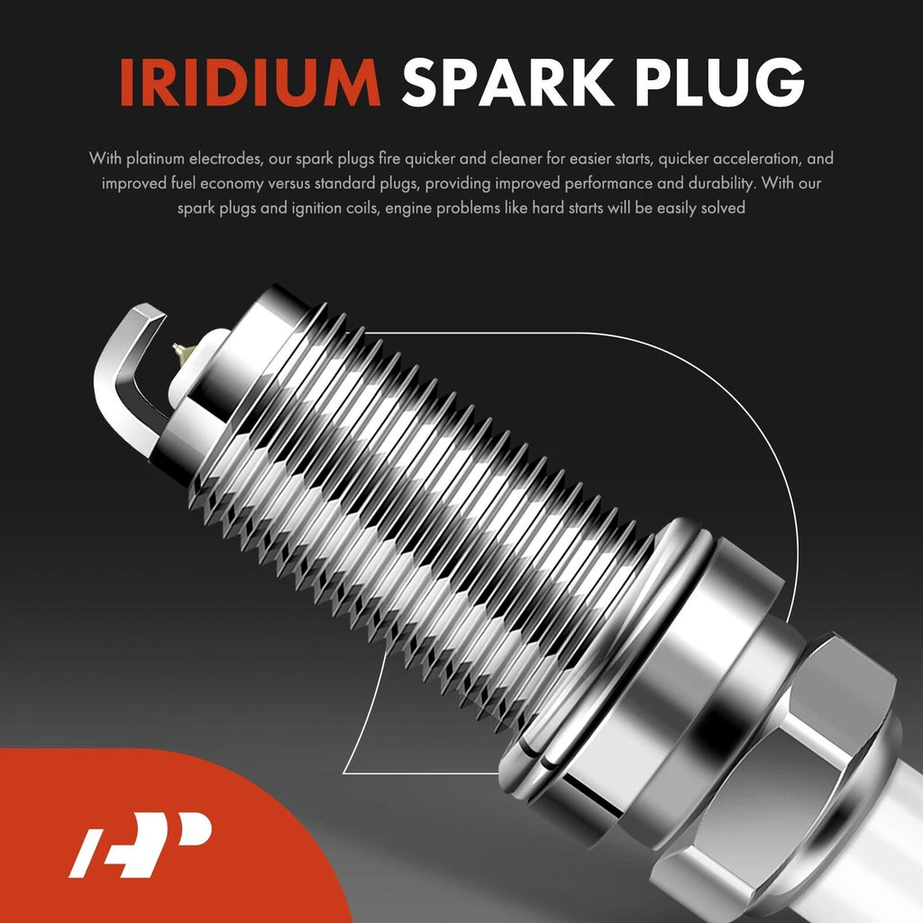 Set of 4 Ignition Coils & Iridium Spark Plugs for Mitsubishi Outlander Lancer
