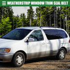 Front Left Window Belt Weatherstrip for Toyota Sienna (2004–2010) Black