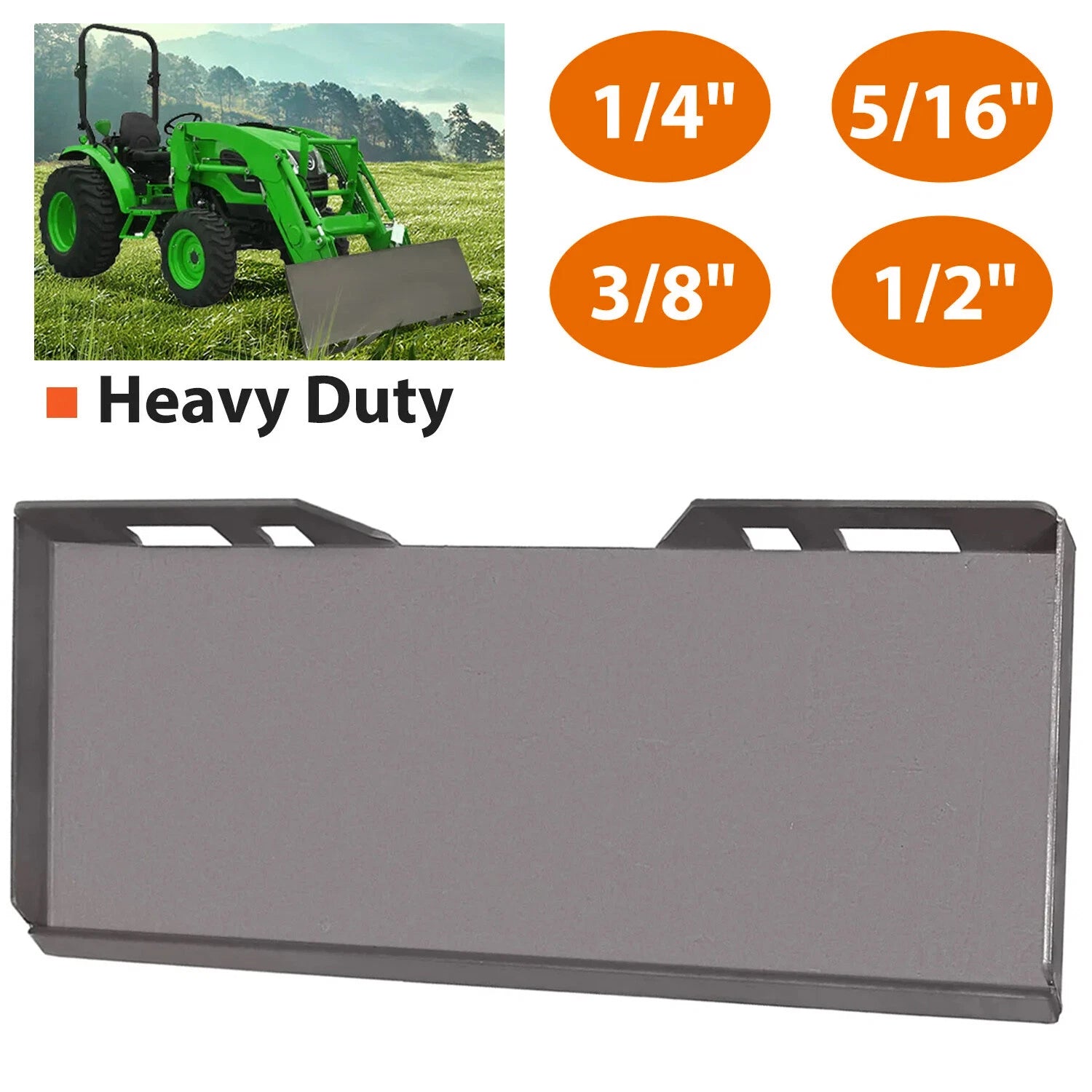 Set of 4 Steel Quick Tach Mount Plates for Skid Steer Loader