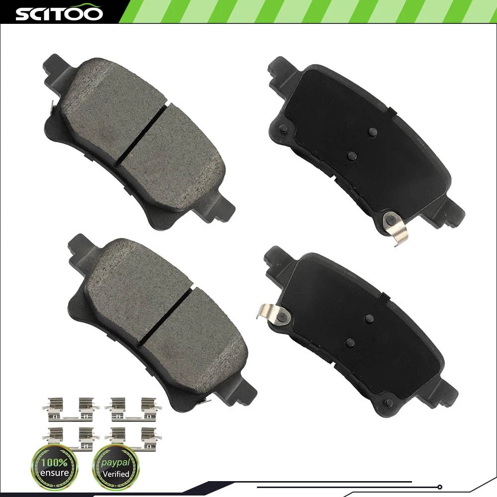 4x Rear Ceramic Brake Pads for Jeep Gladiator Wrangler (2021–2022)