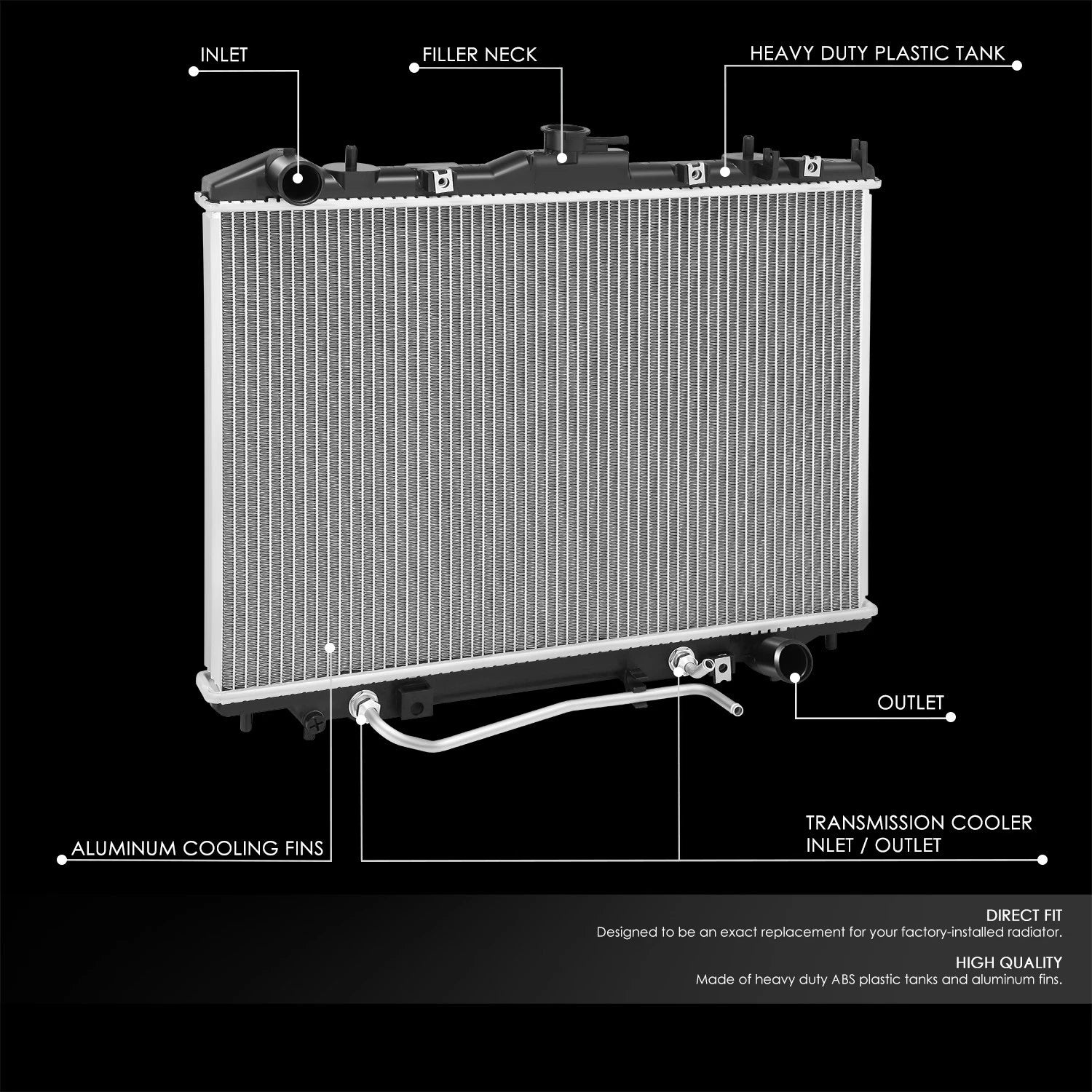 Aluminum Radiator Replacement for Isuzu Rodeo Sport (2001–2003) DPI2619