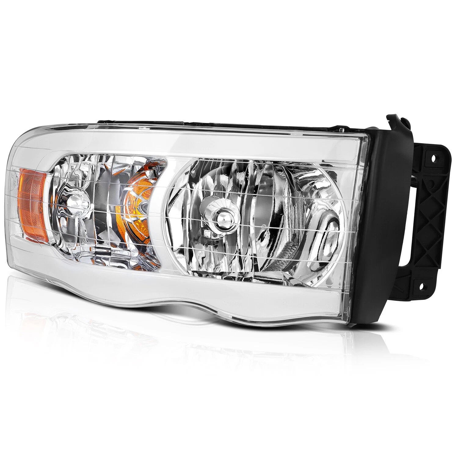 Switchback Sequential Chrome Headlights for Dodge Ram (2002–2005)