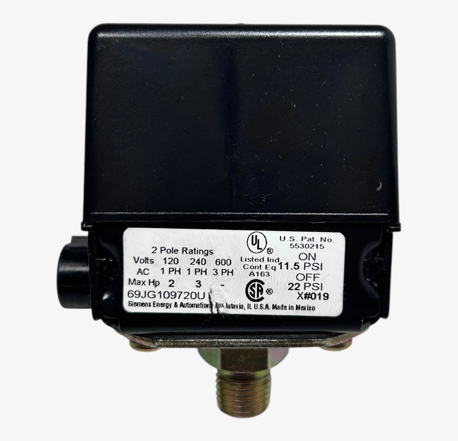 Pressure Switch with Lever 11.5 psi for Raritan Furnas 69JG109720U
