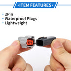 2 Pin Fog Light Connector Plug Set for Ford 