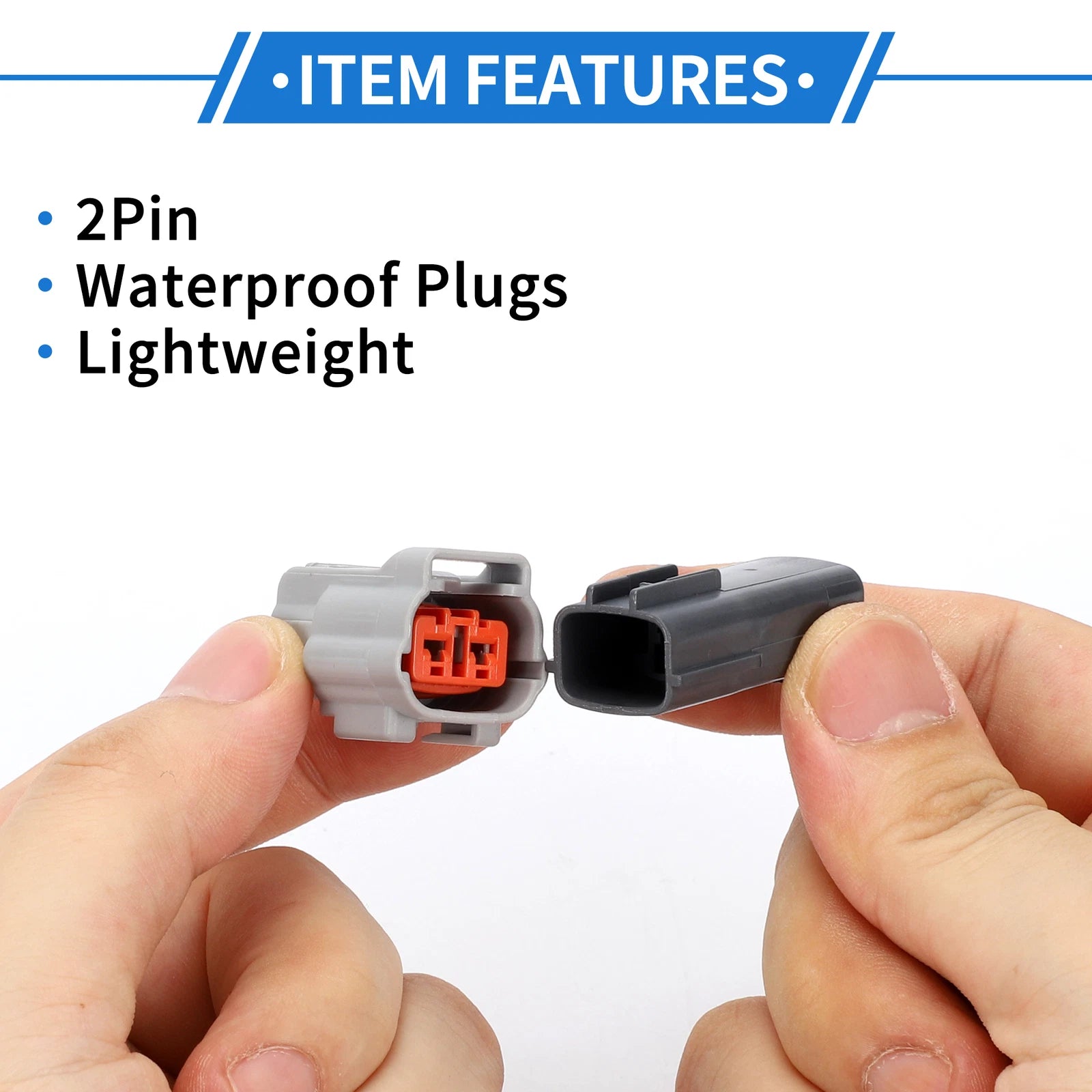2 Pin Fog Light Connector Plug Set for Ford 